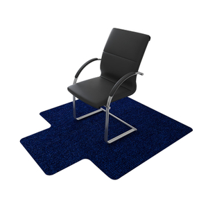 Alfombrilla para silla azul convexa impermeable, antideslizante y fácil de limpiar para el hogar y la oficina