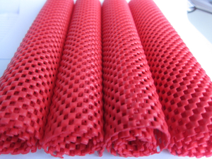 Alfombra roja de PVC