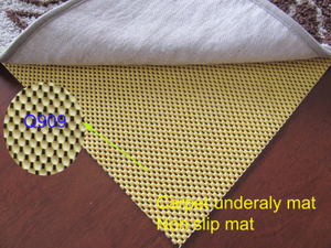 Subsuelo antirresbaladizo de la alfombra, PVC amarillo resistente al desgaste del hogar, conveniente para el suelo